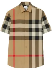 バーバリー チェックコットンシャツ 送料無料