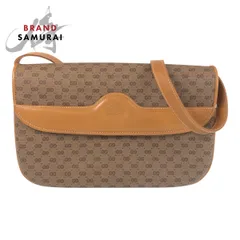GUCCI グッチ オールドグッチ マイクロGG ブラウン キャメル PVC/004 256 ショルダーバッグ メッセンジャーバッグ レディース 503710【中古】