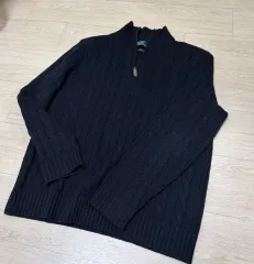 ポロラルフローレン ケーブル編み ハーフジップアップ ニット M