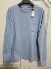 新品 Tommy Hilfiger トミーヒルフィガー ストレッチ コットン ロングスリーブ 長袖Tシャツ L