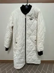 アディダス 白 キルティング ジャケット レディース M