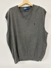 POLO RALPH LAUREN ポロ ラルフローレン ピマコットン ニットベスト グレー Vネック 3XB