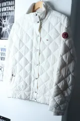 W(M) Tommy Hilfiger トミーヒルフィガー ダウン アウター ジャケット 軽量 キルティング 白-16FEB