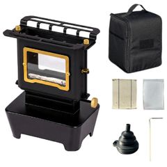 MGC UNIMIXY アイロンストーブ 卓上暖炉 キャンプ アウトドア ミニ オイル 灯油 小型 ポータブル ストーブ ランタン ウォーマー クッカー ヒーター