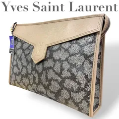 ☆★新品未使用★Yves Saint Laurent  イヴ・サンローラン　YSL ★ クラッチバッグ　セカンドバッグ　ポーチ　ジラフ柄　タグ付き　ロゴ★♯2200