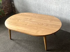 HANA様専用　福山通運支店止め　タモ無垢材コタツテーブル