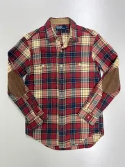 正規品 ポロ ラルフローレン エルボー パッチ フランネル シャツ