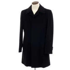 【中古】ポールスミス Paul Smith アンゴラ ステンカラーコート ブラック【サイズL】【メンズ】