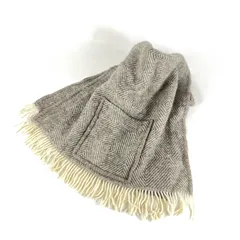 LAPUAN　KANKURIT　ラプアンカンクリ　ポケット付きショール　マフラー　ブランケット　フィンランド製　ウール　グレー/グレージュ