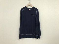 本物ラコステライブLACOSTELIVEコットンロゴニット長袖セーターメンズサーフアメカジミリタリーストリートスケーターワークビジネススーツモードドレスゴルフバイカーロックL紺ネイビー5