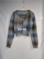 バイカラー ラメ カーディガン 53-49