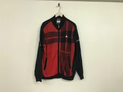 本物ルコックスポルティフlecoqsportifジップニットロゴ刺繍チェック柄長袖セーターメンズサーフアメカジミリタリーストリートスケーターワークビジネススーツモードドレスゴルフバイカーロックスポーツXL赤レッドLL