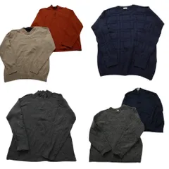 古着卸 まとめ売り ブランドMIX セーター 6枚セット (メンズ XL ) エルエルビーン オールドネイビー ラコステ 中古 古着 ND6572