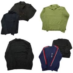 古着卸 まとめ売り セーター MIX 6枚セット (メンズ M ) カーディガン タートルネック リブニット デッドストック 中古 古着 ND6561