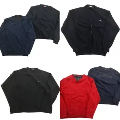 古着卸 まとめ売り ブランドMIX セーター 6枚セット (メンズ 2XL ) ラコステ バーバリー カルバンクライン 中古 古着 ND6617