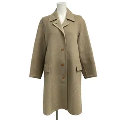 HERMES(エルメス) コート サイズ40 M レディース - ベージュ 長袖/フェイクポケット/冬 カシミヤ