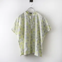 マーブルシュッド marble SUD バンドカラー フラワープリント ブラウス ｜イエロー トップス シャツ カットソー【2400014783988】