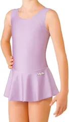 ササキ SASAKI 新体操 スカート付きレオタード ジュニア用 ノースリーブ ツーウェイトリコット 部活 練習 トレーニング 大会 試合 発表会 演技 キッズ 子供 子ども 女の子 女子  J7347S LD ラベンダー