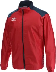 アンブロ umbro サッカー TMウインドアップジャケット メンズ 裏起毛 ウインドブレーカー 防風 撥水 保温 チームウェア フットボール 部活 練習 トレーニング 試合 大会 新入部員  UBA4024 MRBK マンチェスターレッド×