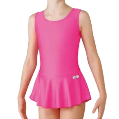 ササキ SASAKI 新体操 スカート付きレオタード ジュニア用 ノースリーブ ツーウェイトリコット 部活 練習 トレーニング 大会 試合 発表会 演技 キッズ 子供 子ども 女の子 女子  J7347S PSP パッションピンク