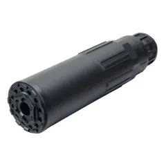 5KU Airsoft サイレンサー SCI-SIX フラッシュハイダーセット 14mm逆ネジ [ ブラック ]のサムネイル