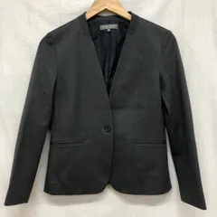 美品 ユナイテッドアローズ A DAY IN THE LIFE ワンボタン ノーカラージャケット スーツジャケット ダークグレー 36 S