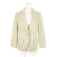 ザジ ZAZIE ジャケット テーラード 七分袖 ストレッチ シンプル きれいめ 38 ベージュ /AO11