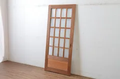 ▼現状販売▼ マス目格子ガラス引き戸1枚 ヴィンテージ建具 昭和後期 昭和レトロ 4～7営業日前後で発送(※修理加工希望の方3ヶ月程で発送) R-065508