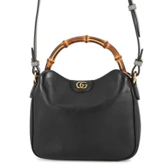 グッチ ハンドバッグ ダイアナ バンブー スモール レザー 746251 GUCCI 2wayショルダーバッグ 黒