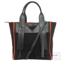 PRADA プラダ ウーヴェルチュール ハンドバッグ キャンバス レディース [中古]