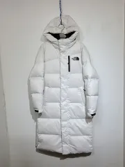 (S) ザ・ノース・フェイス ダウンジャケット ロング丈 アウター 白 ダウンコート