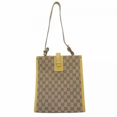 グッチ(Gucci) グッチ ショルダーバッグ GGキャンバス 110292 キャンバス レザー ベージュ イエロー レディース