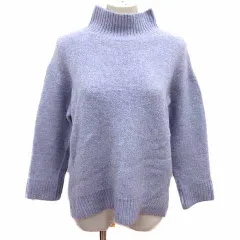 グローバルワーク GLOBAL WORK ニット セーター ハイネック 長袖 アルパカ混 M 紫 パープル /YK