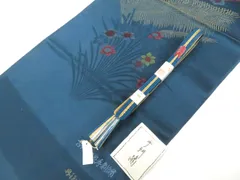 【一輝堂】和装小物 帯締め帯揚げセット 帯締 帯揚 平組 丹後ちりめん 手刺繍 金糸 美品 26w01-768