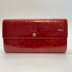 3447 LOUIS VUITTON ルイヴィトン ヴェルニ 長財布 レッド ポルトフォイユ サラ