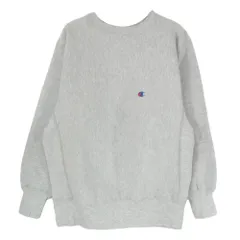 Champion チャンピオン USA製 90s 刺繍タグ REVERSE WEAVE 無地 目付 リバースウィーブ スウェット グレー系 L【中古】