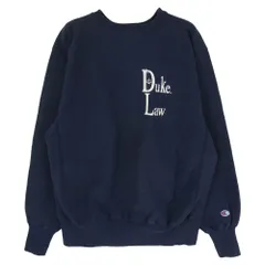 Champion チャンピオン USA製 90s 刺繍タグ REVERSE WEAVE DukeLaw リバースウィーブ デュークロウ スウェット ネイビー系 L【中古】