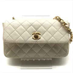 CHANEL シャネル ミニ マトラッセ ココマーク ターンロック チェーン ショルダー バッグ ホワイト ブランド 鞄 カバン BAG k7024