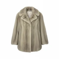 44a15 Fur Couture サファイアミンク コート サイズF シルバーグレー 本毛皮 Sapphire Mink Coat ポケット有t18r