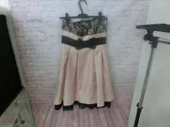 【TAKA63-94】◇LD prime エルディープライム パーティードレス 38サイズ キャミソール ピンク 黒リボン