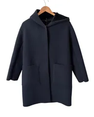  DoCLASSE ドウクラッセ　ロングコート　レディース　ネイビー　サイズ7【Z1747】