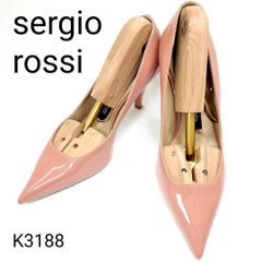 セルジオロッシ ポインテッドトゥ スエード レザー ピンヒール EU38.5