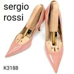 セルジオロッシ　美品　ポインテッドトゥ　エナメル　パテントレザー　ピンク