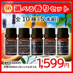 ✨ アロマオイル 精油 エッセンシャルオイル｜選べる香りセット全10種 (5ml×5本組) 🌿  天然100% ギフト プレゼント プチギフト お試し アロマストーン 癒し 安眠 芳香 初心者 人気 誕生日 ご褒美 EMBRACE