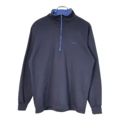 00年代 USA製 patagonia パタゴニア Capilene キャプリーン ハーフジップ フリースプルオーバー アウトドア(メンズ LARGE)中古 古着 X2812