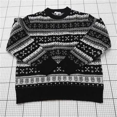 ◇ ⊇ ジーダブリューアンダーソン JW ANDERSON ユニクロ UNIQLO フェアアイル柄セーター メンズ M ブラック系 E  【1601210002250】