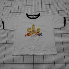 ◇ ⊂ ザ・シンプソンズ The Simpsons キッズTシャツ 130サイズ ホワイト系 キャラクター 子供用 E  【1601210003110】