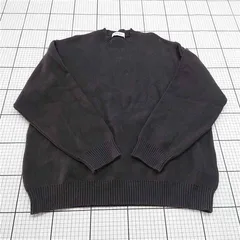 ◇ Θ モノマート MONO-MART クルーネックニットセーター ブラック系 Lサイズ メンズ E  【1601210009280】