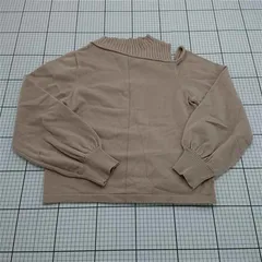 ◇ Θ アズールバイマウジー AZUL BY MOUSSY アシンメトリーネックニット ベージュ系 M レディース E  【1601210008689】