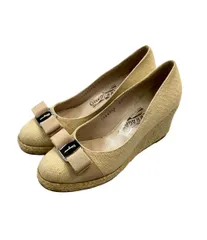 サルヴァトーレフェラガモ ウェッジソールパンプス エスパドリーユ ヴァラ レディース SIZE 6 (23.5cm) Salvatore Ferragamo